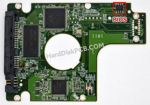 Pasos para cambiar el chip BIOS en 2060-771714-002 placa lógica disco duro WD
