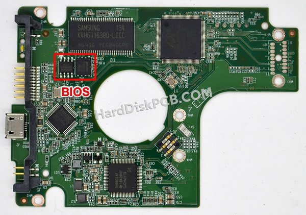 Pasos para cambiar el chip BIOS en 2060-771754-000 placa lógica disco duro WD