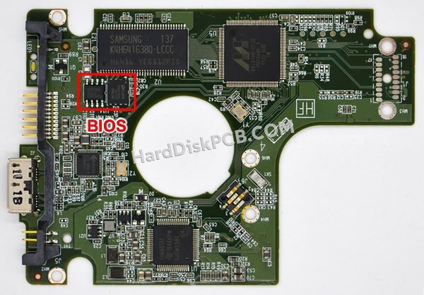 Pasos para cambiar el chip BIOS en 2060-771761-001 placa lógica disco duro WD