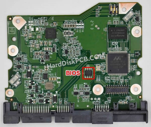 Pasos para cambiar el chip BIOS en 2060-771822-002 placa lógica disco duro WD