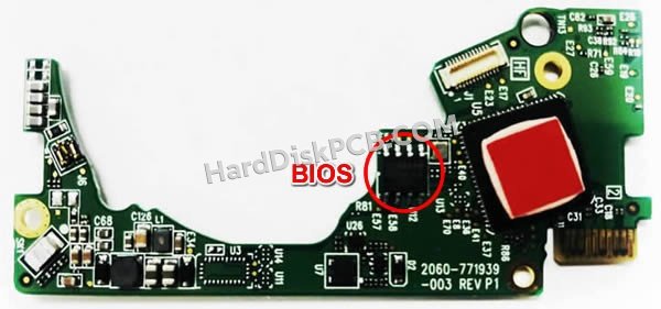 Pasos para cambiar el chip BIOS en 2060-771939-003 placa lógica disco duro WD
