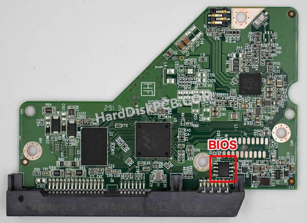 Pasos para cambiar el chip BIOS en 2060-771945-001 placa lógica disco duro WD
