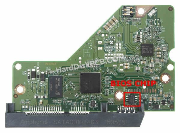 Pasos para cambiar el chip BIOS en 2060-771945-002 placa lógica disco duro WD