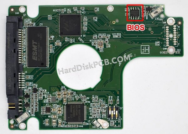 Pasos para cambiar el chip BIOS en 2060-771960-000 placa lógica disco duro WD
