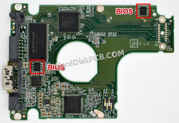 Pasos para cambiar el chip BIOS en 2060-771962-002 placa lógica disco duro WD
