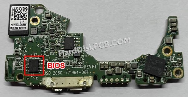 Pasos para cambiar el chip BIOS en 2060-771964-001 placa lógica disco duro WD
