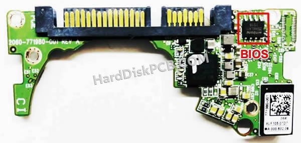 Pasos para cambiar el chip BIOS en 2060-771980-001 placa lógica disco duro WD