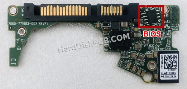 Pasos para cambiar el chip BIOS en 2060-771983-002 placa lógica disco duro WD
