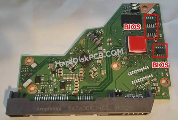 Pasos para cambiar el chip BIOS en 2060-800077-003 placa lógica disco duro WD