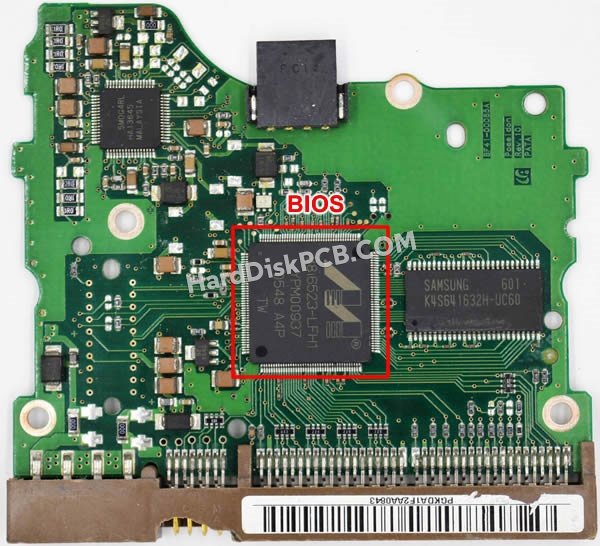 Pasos para cambiar el chip BIOS en BF41-00085A placa lógica disco duro Samsung