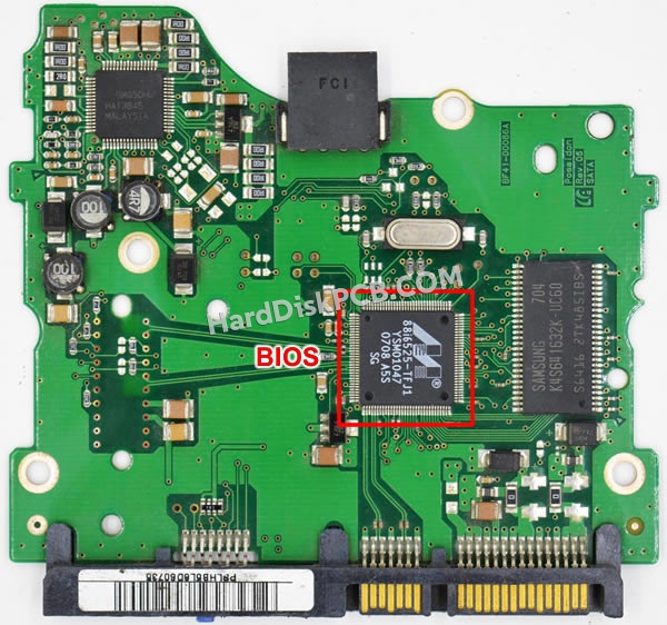 Pasos para cambiar el chip BIOS en BF41-00086A placa lógica disco duro Samsung