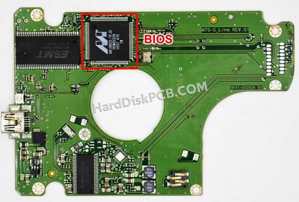 Pasos para cambiar el chip BIOS en BF41-00282A placa lógica disco duro Samsung