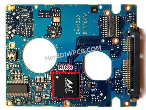 Pasos para cambiar el chip BIOS en CA21350-B12X placa lógica disco duro Fujitsu