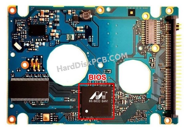 Pasos para cambiar el chip BIOS en CA26332-B43104BA placa lógica disco duro Fujitsu