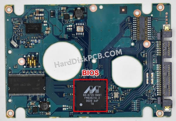 Pasos para cambiar el chip BIOS en CA26338-B71104BA placa lógica disco duro Fujitsu