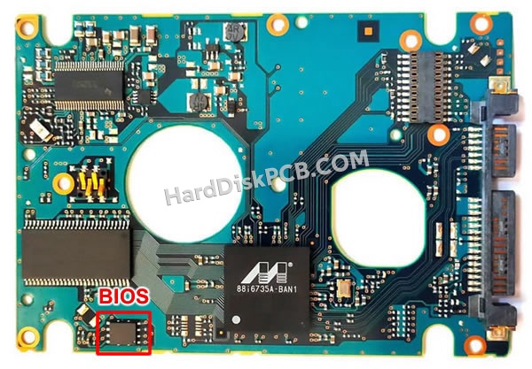 Pasos para cambiar el chip BIOS en CA26343-B82104BA placa lógica disco duro Fujitsu