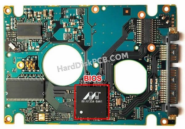 Pasos para cambiar el chip BIOS en CA26343-B84204BA placa lógica disco duro Fujitsu