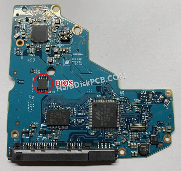 Pasos para cambiar el chip BIOS en G0038A placa lógica disco duro Toshiba