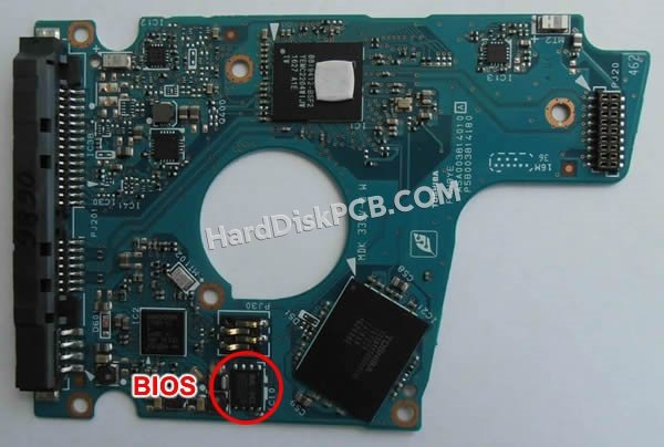 Pasos para cambiar el chip BIOS en G3814A placa lógica disco duro Toshiba