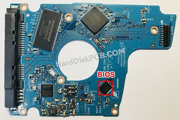 Pasos para cambiar el chip BIOS en G3918A placa lógica disco duro Toshiba