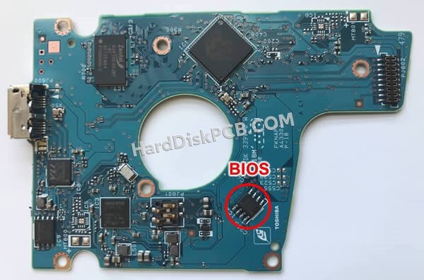 Pasos para cambiar el chip BIOS en G4330A placa lógica disco duro Toshiba