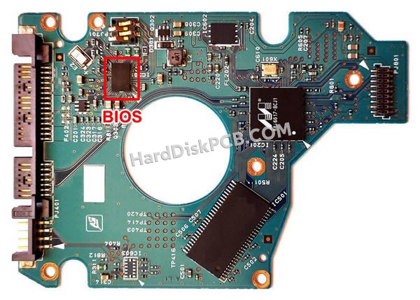 Pasos para cambiar el chip BIOS en G5B001851000-A placa lógica disco duro Toshiba